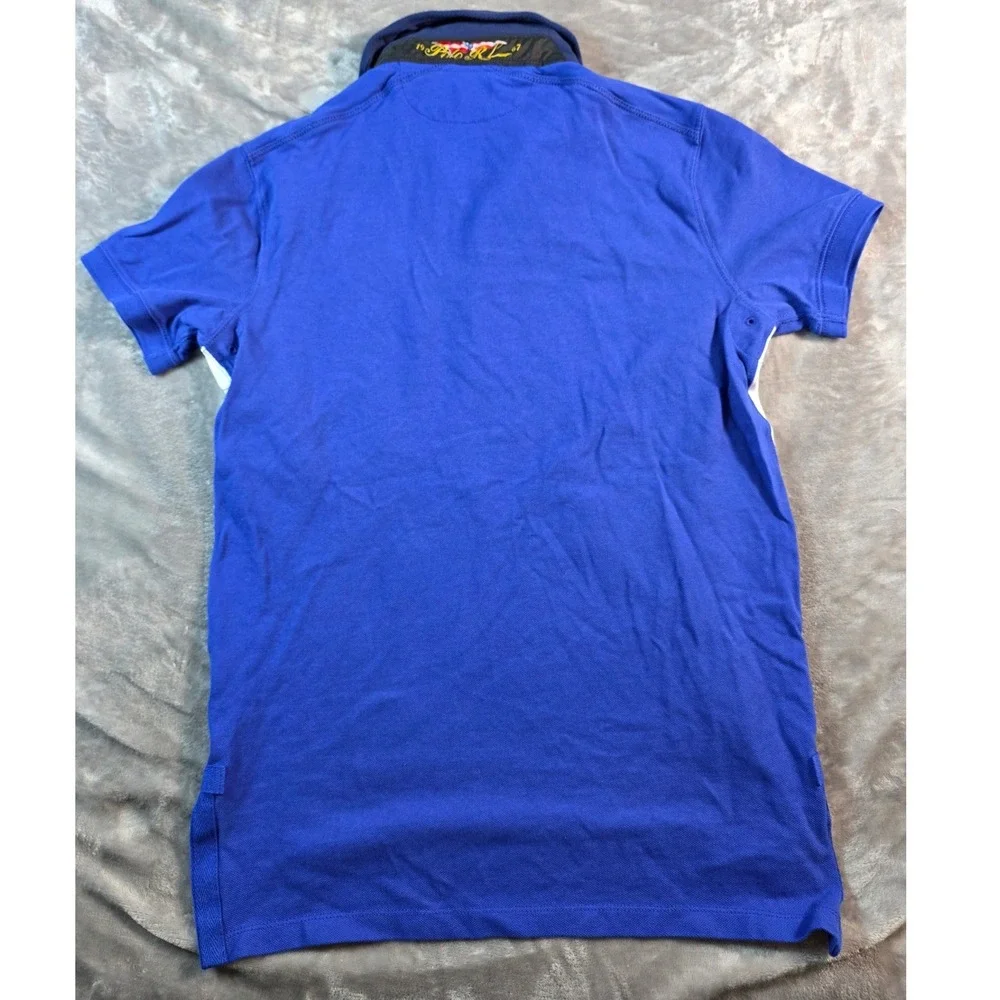POLO RALPH LAUREN Yacht Club Crest Rugby Polo Shirt Men's Small Custom Fit